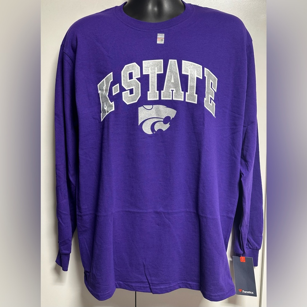 Fanatics K-State Wildcats Long Sleeve Purple Tee NWT